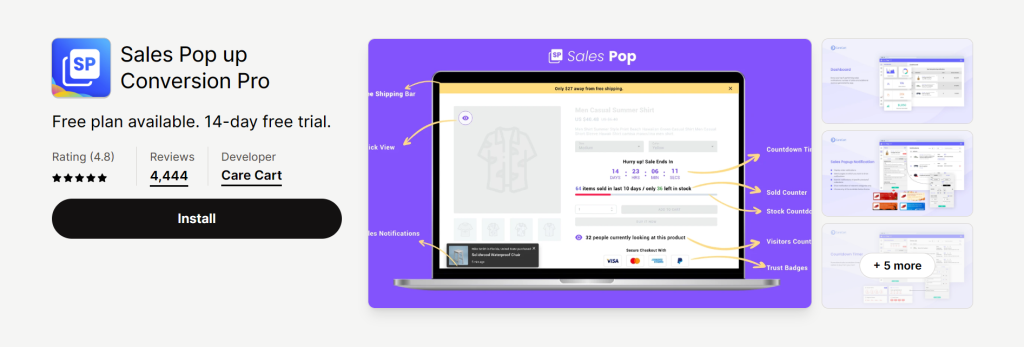 Sales Pop up Conversion Pro