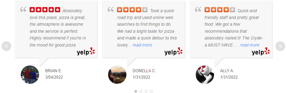Yelp reviews