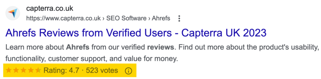 Examples of Rich Snippets