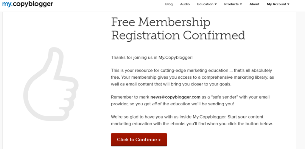 Membership or Account Creation