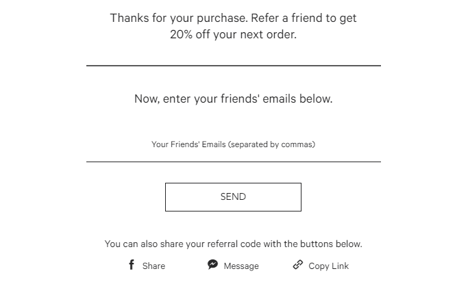 Referral Thank You Page