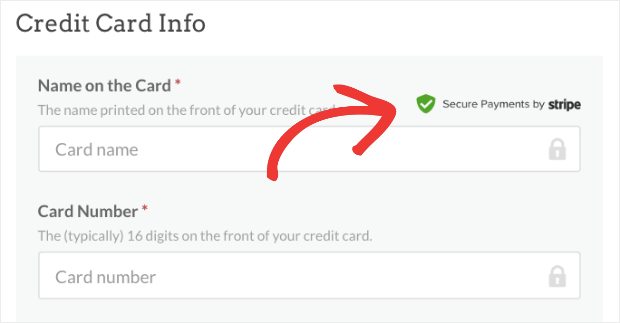 Example of Secure Payment Badge.
