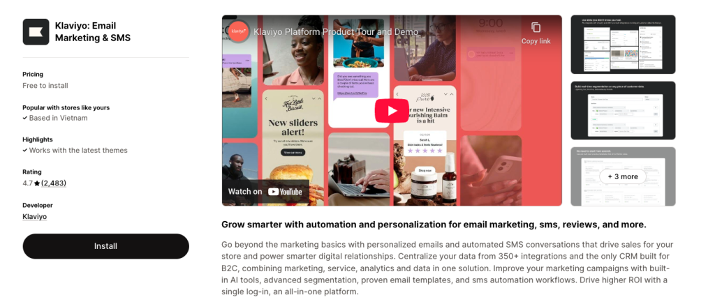 Klaviyo (Best for Email & SMS Marketing)