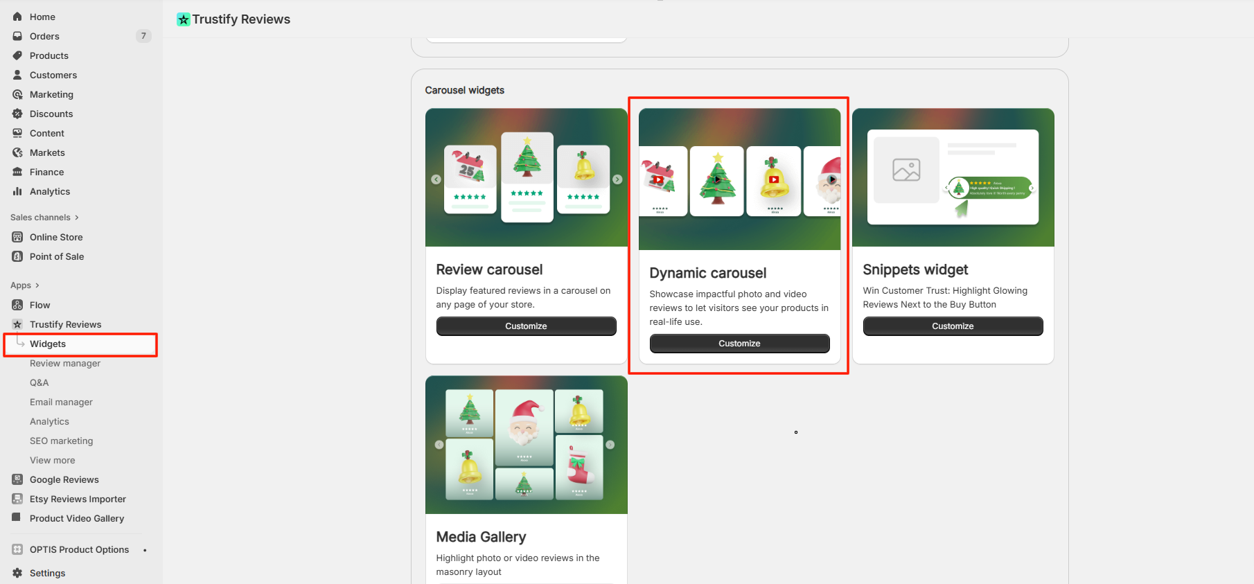 How to add Dynamic carousel widget to Shopify theme with Trustify ...