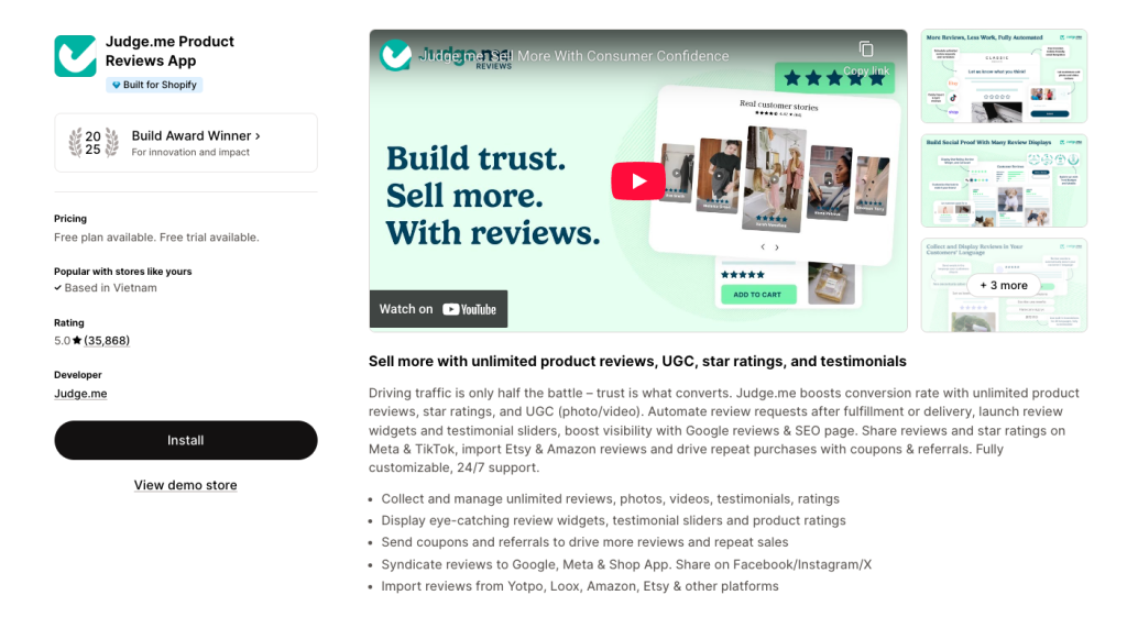 Judge.me Product Reviews Yotpo Alternatives