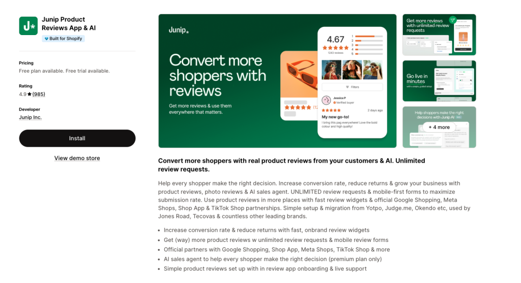 Junip – Product Reviews & UGC